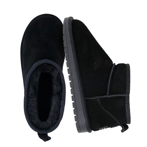 EVELLYHOOTD Genuine Suede Snow Boots