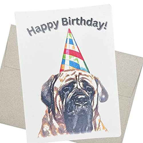 Mastiff birthday card design