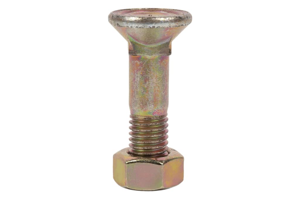 Cofan Tornillo de arado DIN 608 | Cuello cuadrado | Tuerca hexagonal DIN 934 incluida | Clase 8.8 | M7/16 x 50