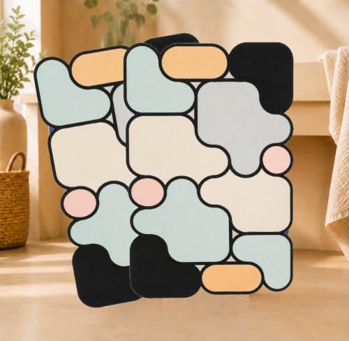 Image of Roseate Rubber Anti Skid (40x60 cm) Super Water Absorbent Mats for Home /Bathroom /Bedroom /Kitchen /Floor Mat (D1) Pack of 2