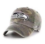 47 NFL Unisex Adult Camo Clean Up Primary Logo Adjustable Hat Cap One Size (Seattle Seahawks - Camo, Seattle Seahawks)