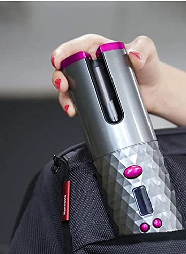 Miniatura 3 de Klick&Tell Rizador de pelo inalámbrico con pantalla LCD, batería de 5200 mAh y temporizador, 6 modos de temperatura ajustables de rizador de pelo