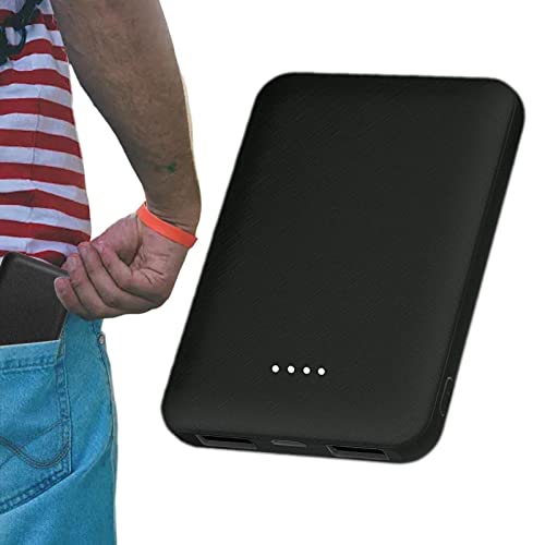 Batería externa para teléfono – Batería fina de 10.000 mAh, rápida 5V de alta eficiencia, cargador portátil ligero, enchufe de energía multidispositivo, ladrillo de emergencia