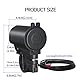 Shkalacar Dual USB Motorrad Ladegerät, Motorrad USB Ladekabel Adapter QC3.0-Schnelllade Wasserdichter mit Blauem Licht für Motorrad/Auto/Boot/ATV/Busse