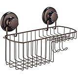 HASKO accessories - Powerful Vacuum Suction Cup Shower Caddy Basket for Shampoo - Combo Organizer Ba