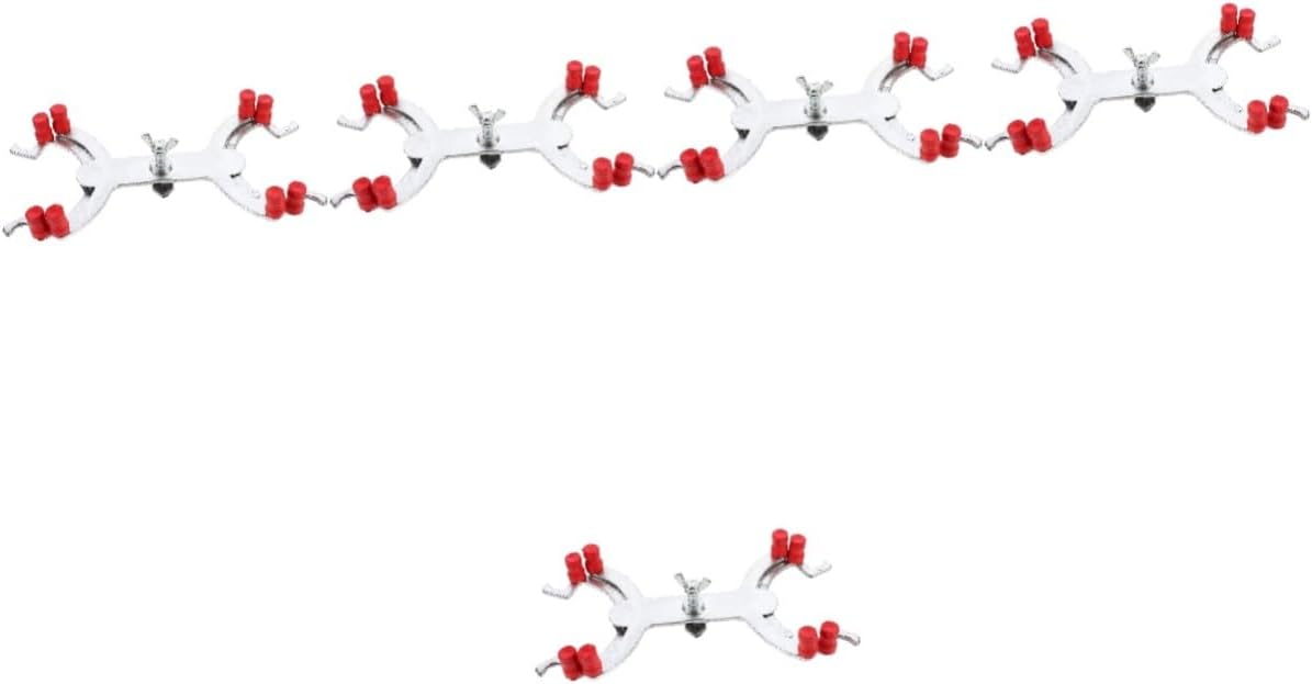 Ciieeo Aluminum Clamp for Titration Table Double Buret Fixing Accessory Safe Operation Scratch Design School Supply for Laboratory Experiments