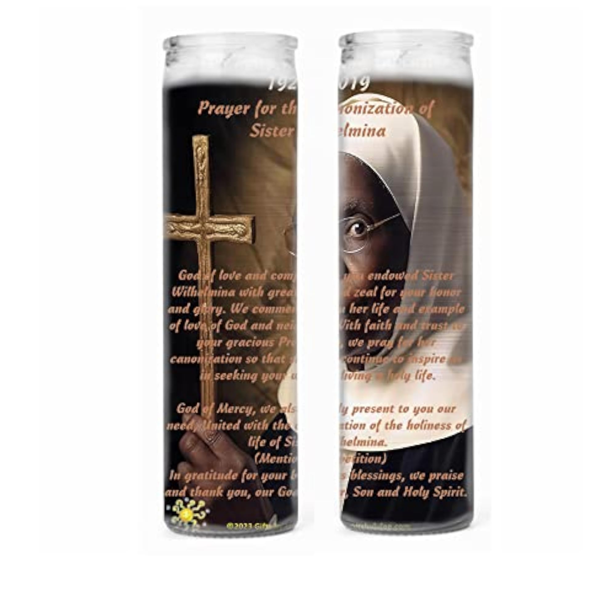 Sister Wilhelmina Prayer Card with 2 Candles