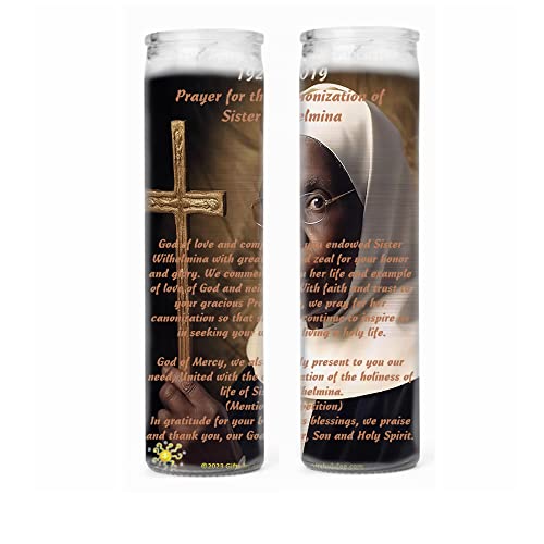 Sister Wilhelmina incorrupt Prayer Card Nun Prayer for The Canonization of Body in Missouri Benedictines of Mary Queen of The Apostles (2 Candles)