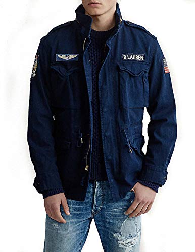 Jacket Polo Ralp Lauren Herringbone Marino x-Large Azul