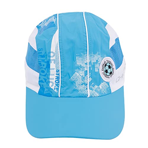 Kids Lightweight Quick Dry Mesh Baseball Cap Summer Breathable Uv Protection Sun Hat For Boy Girl Aqua Blue #TOP1