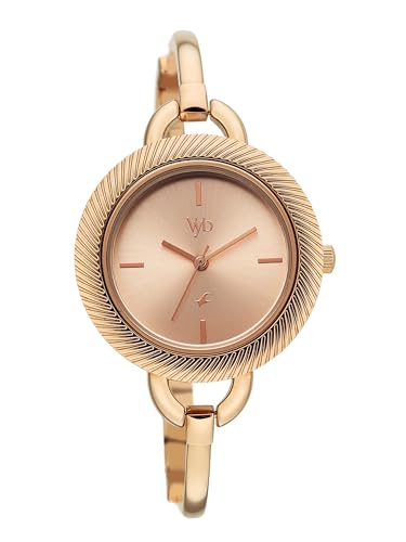 Image of Fastrack Vyb Siren with Quartz Analog Rose Gold Dial Rose Gold Strap Watch for Girls - FV60127WM01