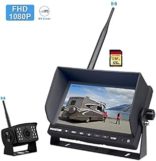 FHD 1080P Digital Wireless Backup Camera System for RV/Truck/Trailer/Pickup, CAMONS 7” HD LED