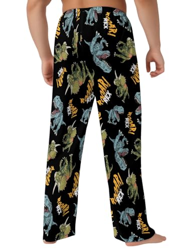 Men's Pajama Pants with Pockets Breathable Lightweight Sleep Pants for Men Soft Lounge Pants Elastic Waistband4