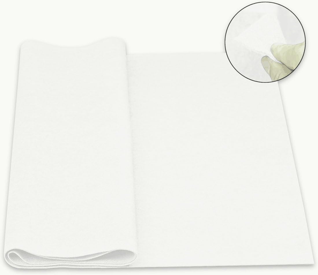 Felt Fabric 1.8 mm Thick 36" x 72" - Soft Durable Felt by The Yard Felt Sheets for Arts and Crafts, DIY Sewing, Crafting Projects (White)