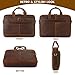 Jack&Chris Full Grain Leather Briefcase for Men,Business Messenger Bag Laptop Bag Attache Case 15.6