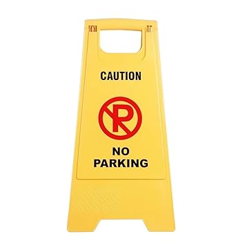 Mitrin No Parking Sign Board, No Parking Board, Caution Sign Board, Parking Cones, Parking Barrier, Yellow sign Stand, No Parking stand.