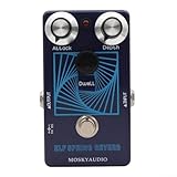 Pedal de reverberación de resorte de estilo analógico para guitarra con controles ajustables de preretardo, permanencia y profundidad, diseño True Bypass, compatible con MOSKYAUDIO para efectos de