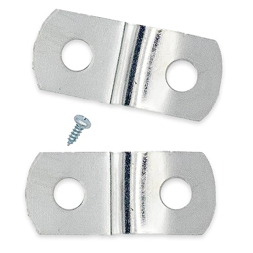 Image of 1 /4 inch offset mounting canvas Z clips for picture framing -- #6 x 3 /8 inch pan-head screws included -- 1000 bulk pack!