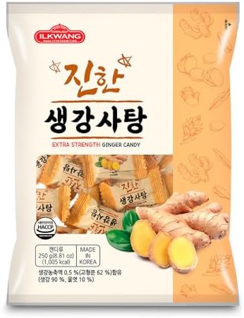 Minecook Ilkwang Extra Strength Ginger Flavor Candy Spicy Candy / 250g(8.81oz)