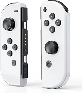 Joy Cons for Switch Nintendo, Upgraded Controller for Switch Sports, L/R Wireless Controllers Compatible with Nintendo Switch Replacement Joycon with Wake-up/Screenshot-White