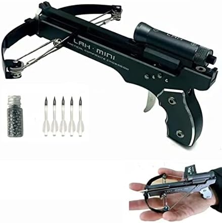Mini Powerful Crossbow with Scope – Shoots Steel Balls and Arrows – Portable Hunting Crossbow Pistol, Full Metal Cross Bow for Archery Enthusiasts Mini Powerful Crossbow with Scope – Shoots Steel Balls and Arrows – Portable Hunting Crossbow Pistol, Full Metal Cross Bow for Archery Enthusiasts