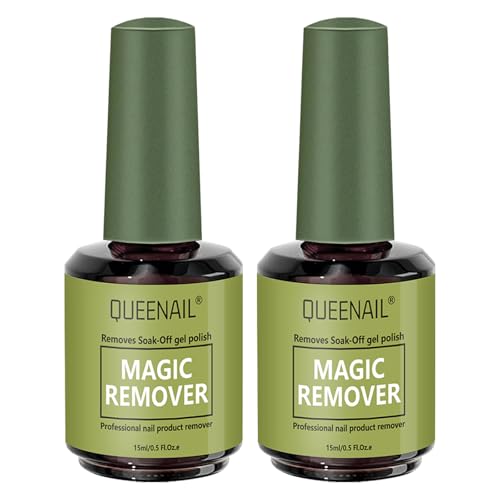 2 Pcs Removedor Esmalte, Removedor de esmalte de uñas para quitar el esmalte de uñas rápido y fácil, Gris
