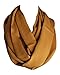 Etwoa Solid Brown Satin Infinity Scarf Circle Loop Scarf