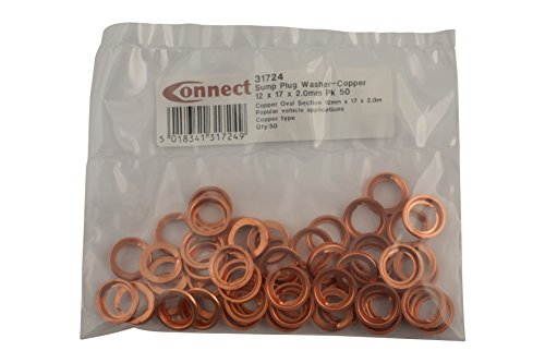 Connect 31724 Sump Plug Washer Copper 12 x 17 x 2.0mm 50pc - Image 3