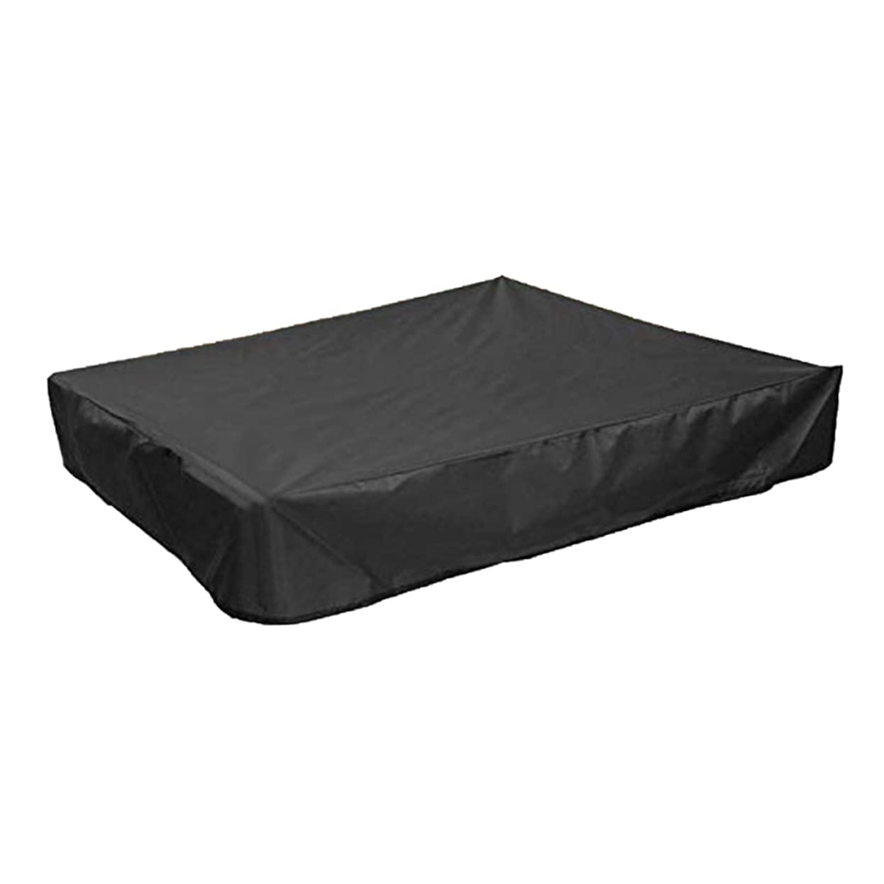 Kisangel Waterproof Sandbox Cover Black 150 * 150 * 20cm Square Garden Cover Oxford Cloth Boys and Girls Play Pit Protector