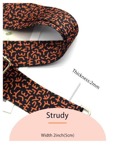 Image of Embroidered Purse Straps Replacement Crossbody Wide Adjustable Bag Straps | Thick Purse Strap for Crossbody Bags,Extra Long Strap,Cross Body Straps for Handbags,Bag Straps for Tote Bags,Shoulder Straps