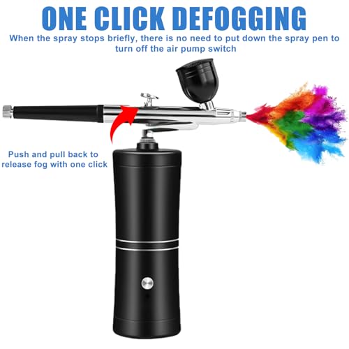 Kit aérographe portable rechargeable avec mini compresseur et brosse