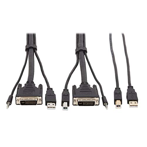 Cable KVM DVI P784-006-U para conectar audio USB y video digital en un switch