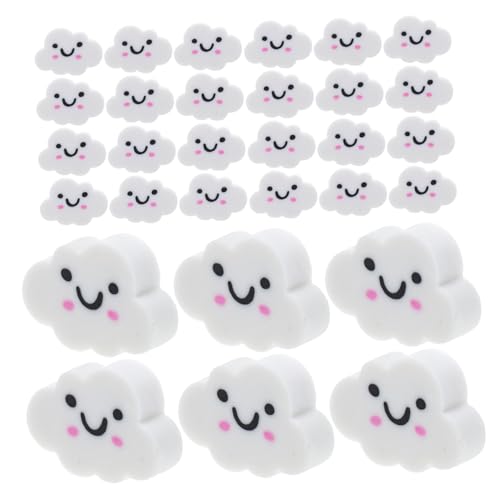 KICHOUSE 50Pcs Cute Cloud Shaped Mini Erasers Portable Sketching Erasers for Fun School Supplies Goodie Bag Fillers for Drawing and Writing Activities