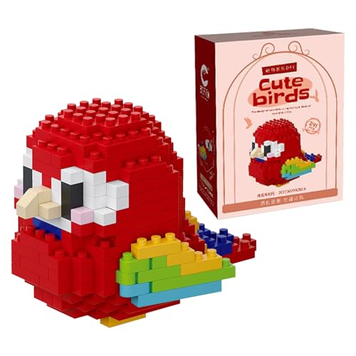 Ensemble de mini blocs de construction pour perroquet, ara, animaux mignons pour enfants et adultes (mini perroquet, 241 pièces)