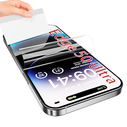 JUVENPROTO 3er-Pack TPU Displayschutzfolie, Entsperren per Fingerabdruck, HD, kratzfest, blasenfrei, ultradünn, einfache Installation