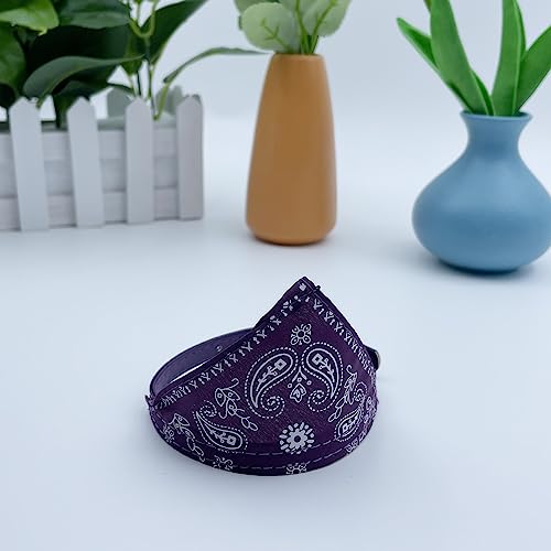 Newtensina Mode Hundebandana Halsband HundeHalsband Junge Mittel Bandana Hündchen Bandana mit Halsband für Hunde - Purple - S