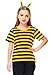 Deerose Halloween Bee Costume Black Yellow Boys Striped Shirt Short Sleeve Round Neck Casual Summer Tee 7-8 Years
