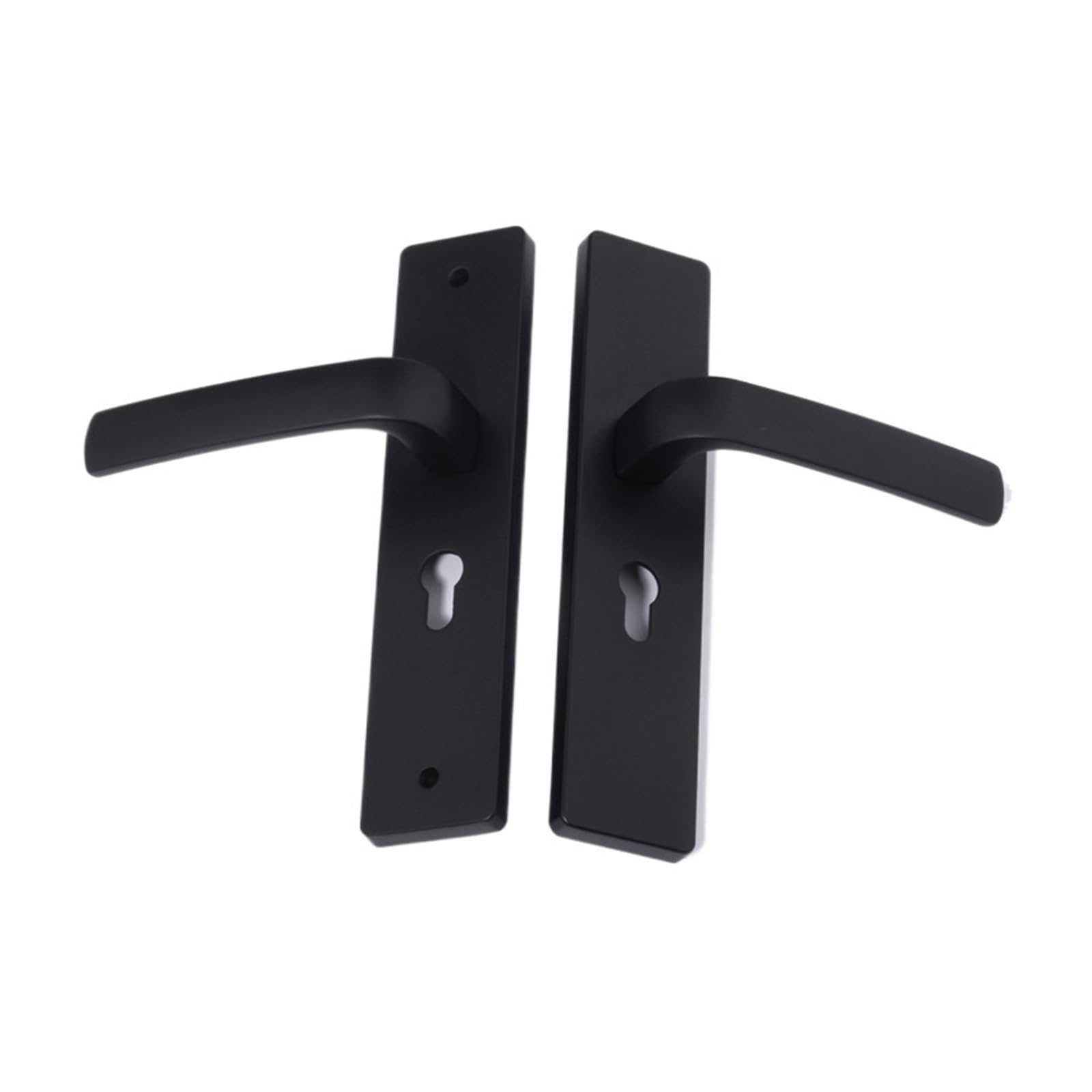 NYRXRYTCA Engineering Aluminum Alloy Split Lock Silent Door Handle Bedroom Conjoined Bathroom Black Kitchen Wooden Door Handle(06 613 Big 50 reverse insertion)