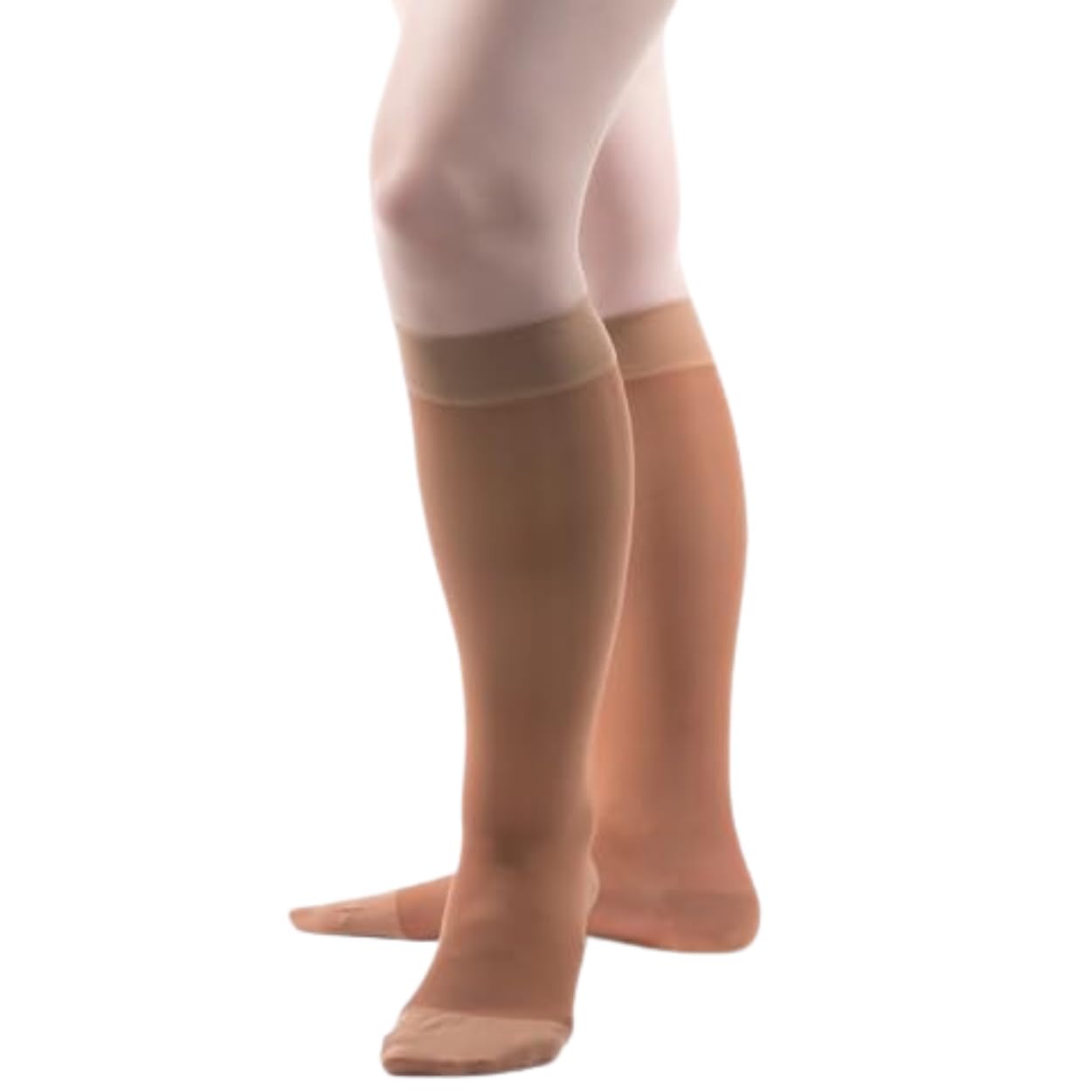 Allegro 8-15 mmHg Essential 81 Sheer Knee High Support Hose for Women – Light Compression Stockings with Wide Soft Top Band for Comfortable Daily Wear
