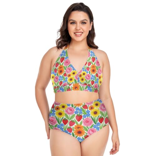 Maillot de bain deux pièces pour voyages tropicaux et plage L-4XL