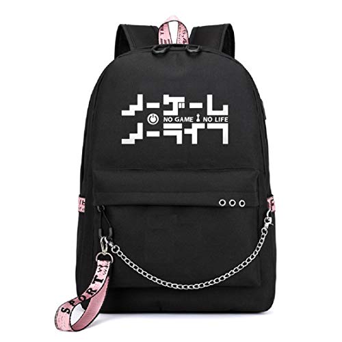 YOYOSHome Anime Japonés Cosplay Bookbag Mochila con Puerto de Carga USB