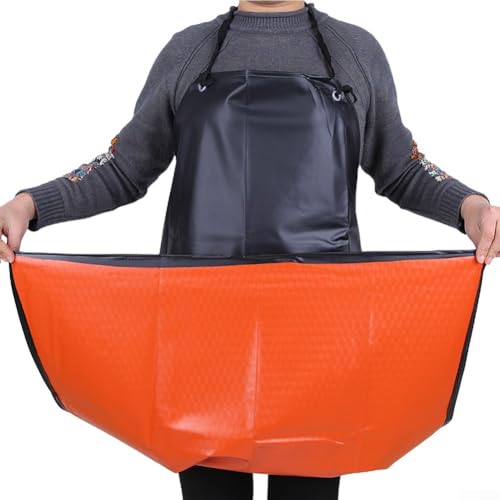 Protective Apron For Welding, Long Strap Oil And Acid Resistant Welder Equipment Insulation Aprons(Red)