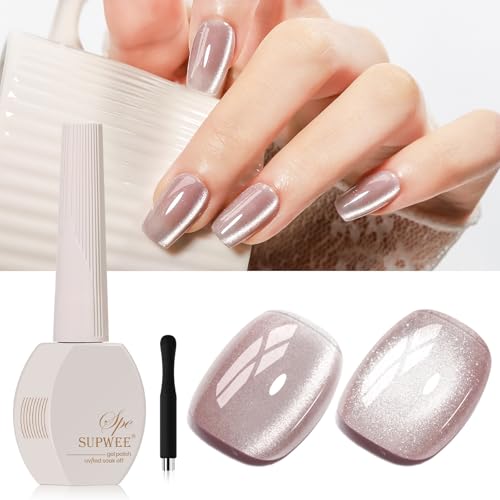 Esmalte de uñas Nude Cat Eye Gel 15ml cristal holográfico