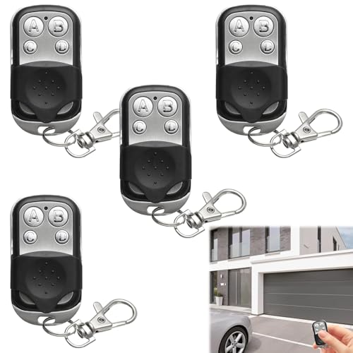 BaZuyunMd Télécommande universelle pour portail 433,92 MHz 4 boutons Noir