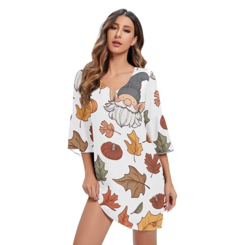 Robe gnomes avec manches fluide pour un confort casual quotidien