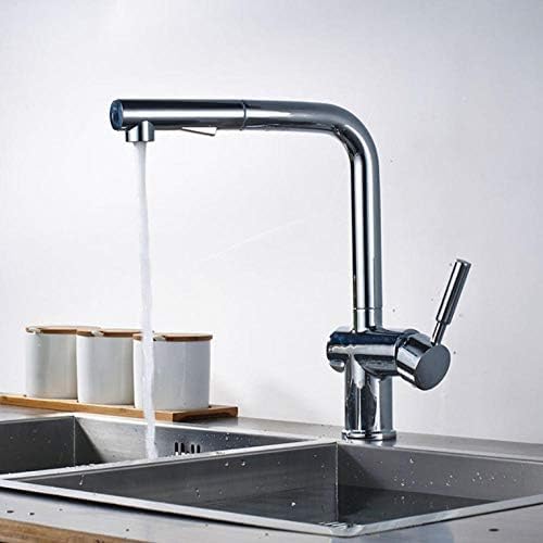 Robinet de cuisine extractible pour nettoyer facilement les grands récipients et l'évier
