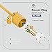 NEMA 5-20P Plug, 20A 125V Heavy Duty Industrial Male Plug, ETL Listed Rewireable Straight Blade Connector for Air Conditioner, Tools, Compatible with 12/14/16 AWG Cords,Yellow
