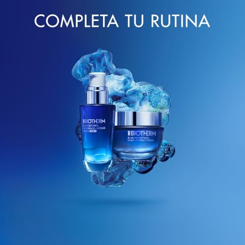 Biotherm, Blue Pro-Retinol, Crema Facial Antiedad y Antiarrugas con Retinol, Para Pieles Sensibles y de Todo Tipo, Reduce Arrugas y Alisa la Piel, Con Retino y Life Plankton, 50 ml