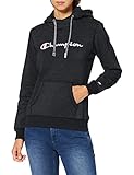 Champion Damen Classic Logo Hooded Sweatshirt Kapuzenpullover, Marineblau, S