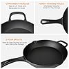 CUISGUSTO 3-Piece Cast Iron Skillet Set (6” 8” 10”) – Pre-Seasoned Frying Pan Trio, The Complete Starter Kitchen System, Versatile Oven Safe Cookware for Everyday & Holiday Cooking #3